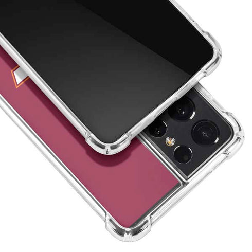Virginia Tech Maroon Galaxy S21 Ultra 5G Clear Case